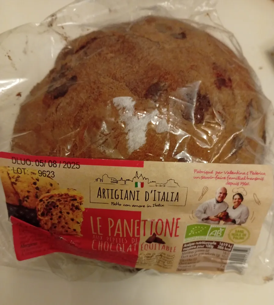 Panettone aux pépites de chocolat équitable