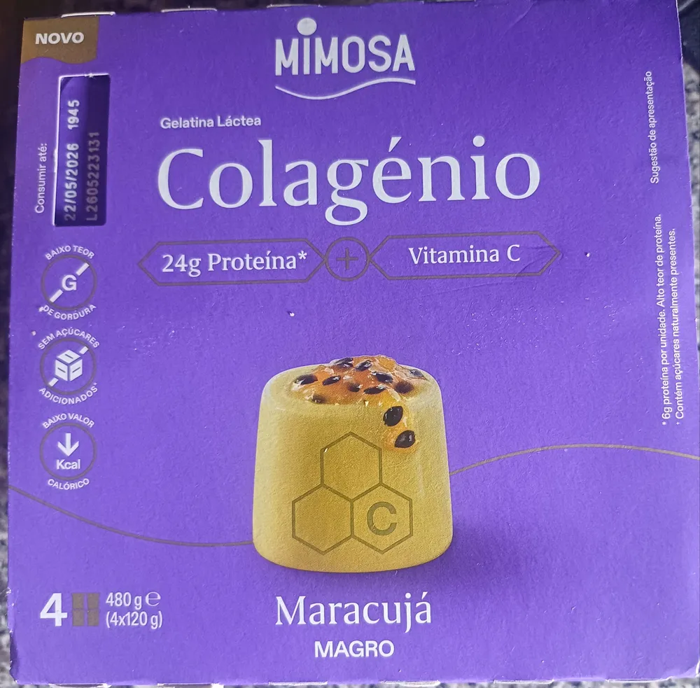 Gelatina lactea colagénio maracuja magro