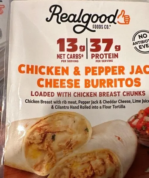 Chicken & Pepper Jack Cheese Burrito