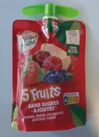 Compotte 5 fruits sans sucre ajoutés