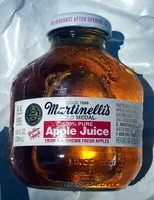 100% pure apple juice from US grown fresh apples