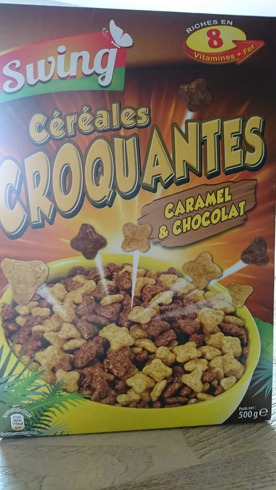 Céréales CROQUANTES Caramel et Chocolat
