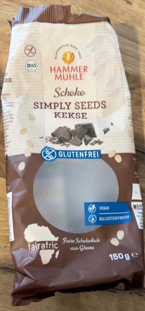 Schoko simply seeds kekse