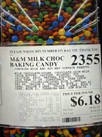M&M milk Chocolate Baking Candy