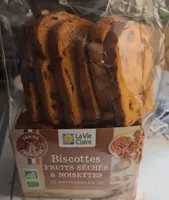Biscottes fruits sèchés et noisettes