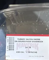 Turkey, Bacon & Swiss on Sourdough