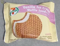 Vanilla Ice Cream Waffle Sandwich with Caramel Filling