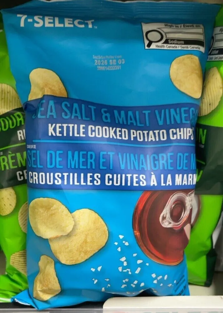 Sea Salt And Malt Vinegar Kettle Cooked Chips