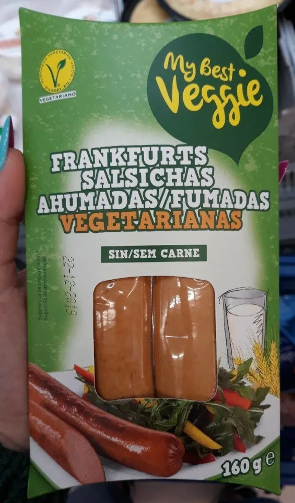 Salchichas ahumadas vegetarianas