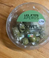 Olives vertes dénoyauté et fêta