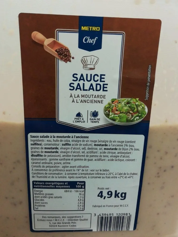 Sauce salade à la moutarde à l'ancienne