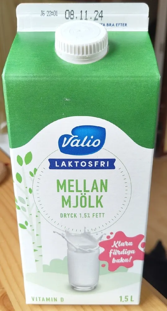 Laktosfri Mellan Mjölk