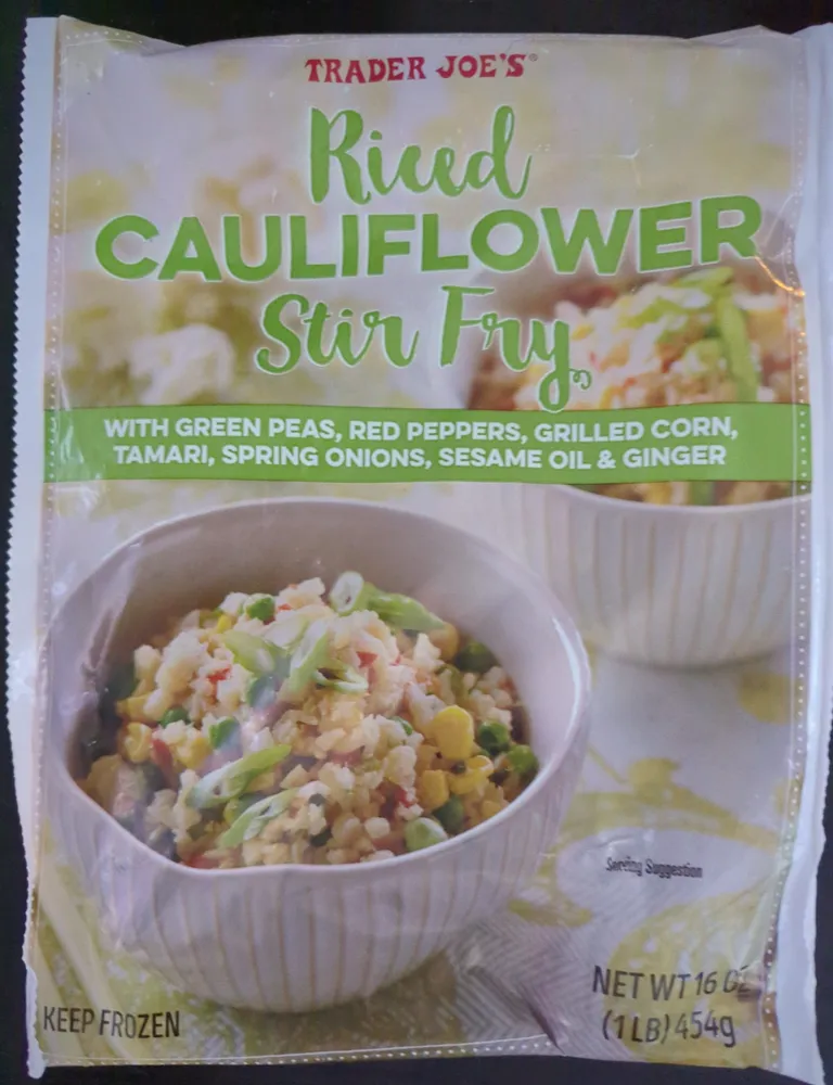 Riced cauliflower stir fry