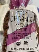 Organic Seeded Bread With Sunflower Seeds, Flax Seeds, Poppy Seeds & Sesame Seeds