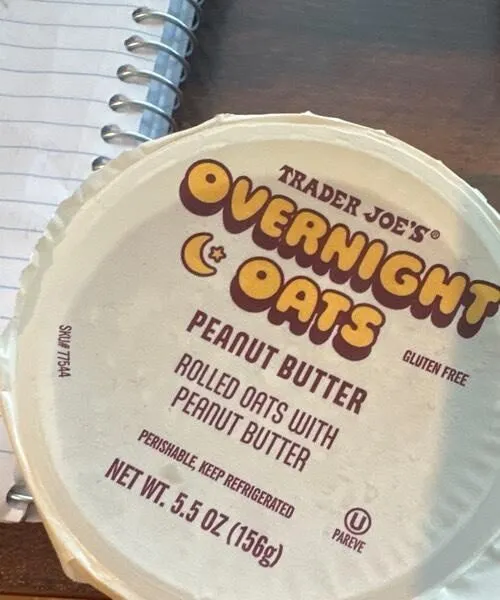 Overnight oats, peanut butter