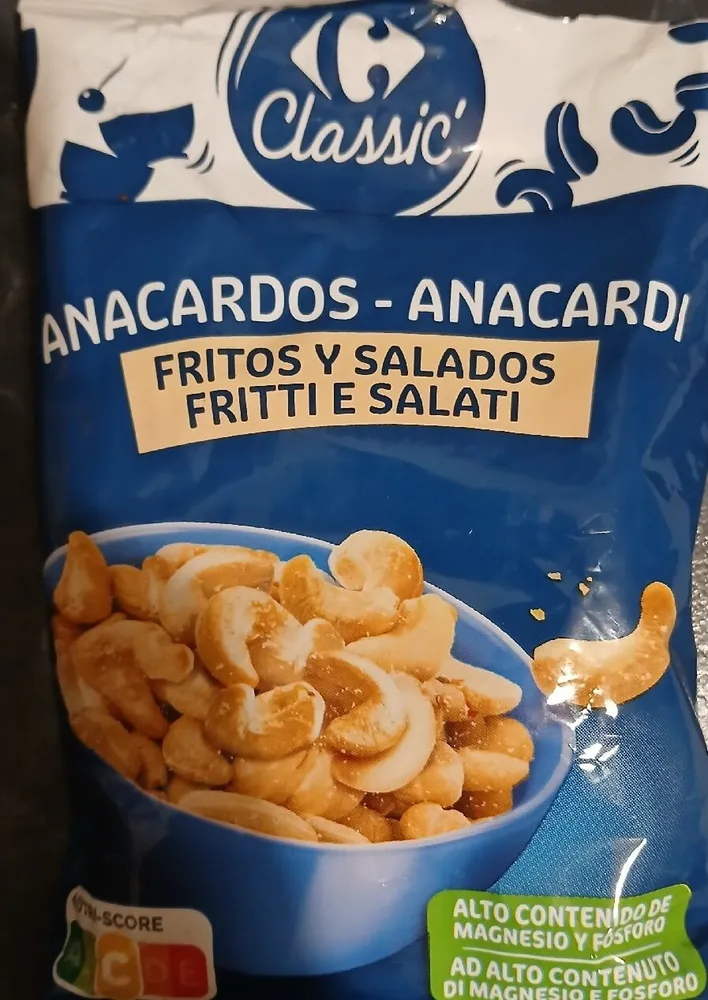 Anacardos Fritos Y Salados