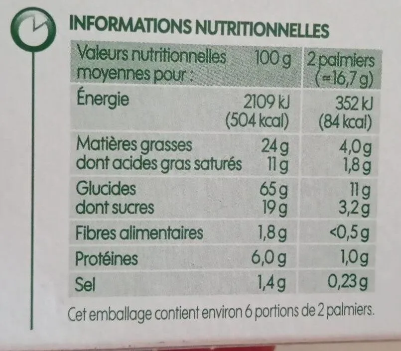 Palmiers au sucre de canne