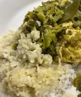 Vihreä thaikookoscurry & jasmiiniriisiä