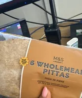 6 wholemeal pittas