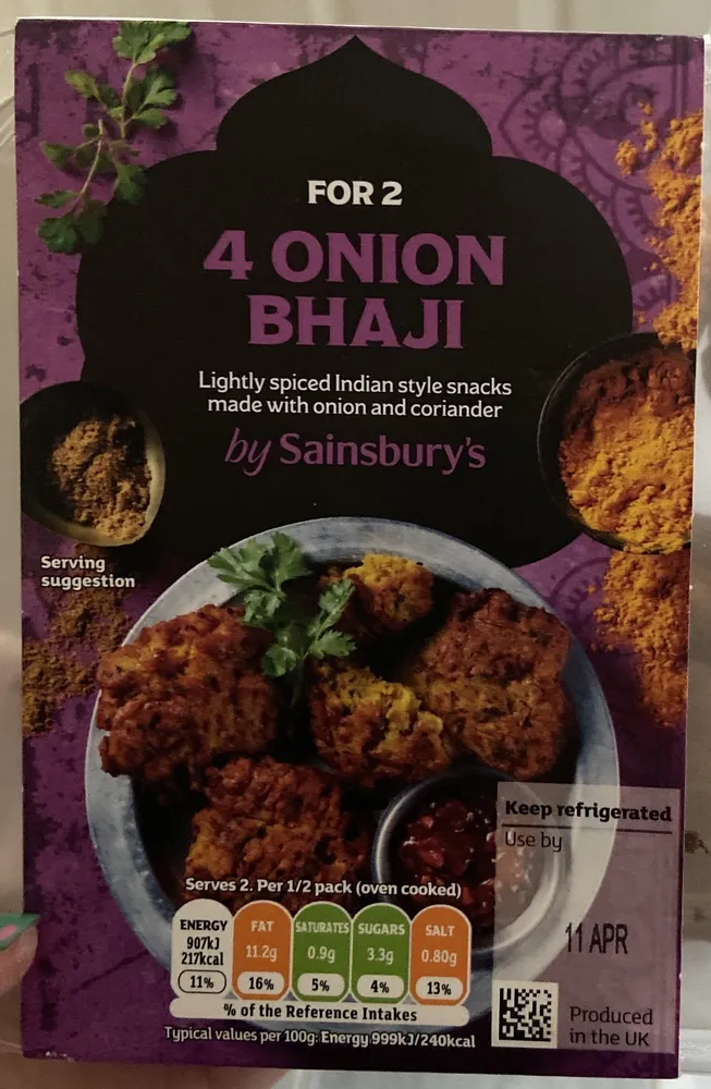 4 Onion bhaji