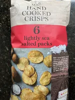 6 lightly sea salted crisps