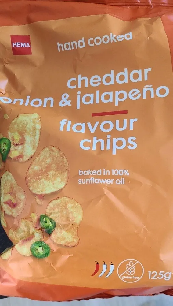 Cheddar onion jalapeno chips