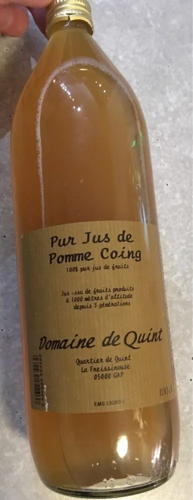 Pur jus de pomme coing