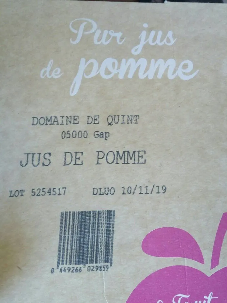 Le fruit de notre cueillette