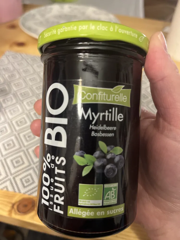 Myrtille Heidelbeere Bosbessen Bio Allégée en sucres