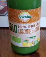 Bio 100 pour 100pur jus gingembre et citron