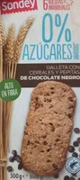 Galleta con cereales y pepitas de chocolate negro