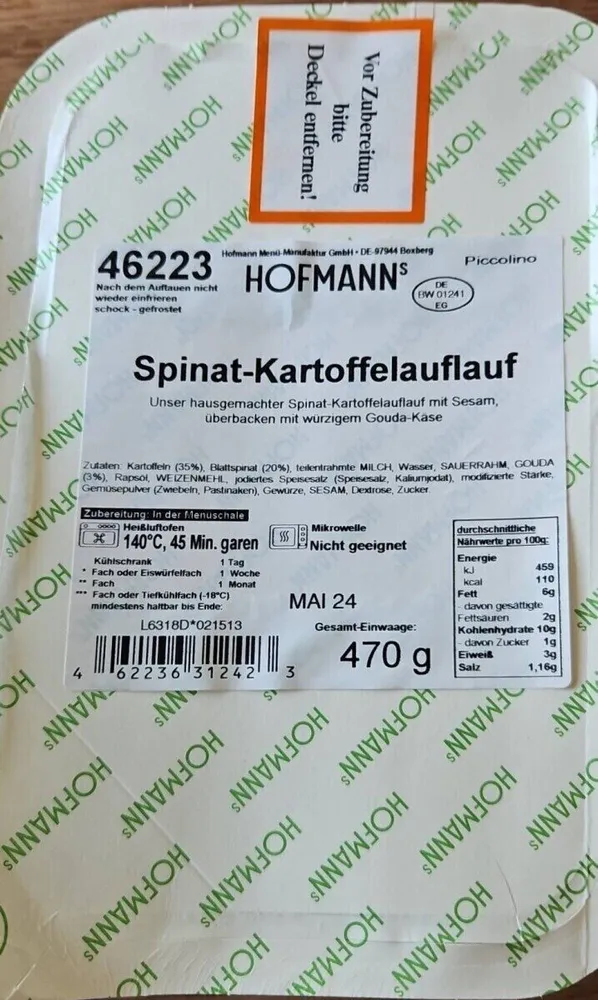 Spinat-Kartoffelauflauf