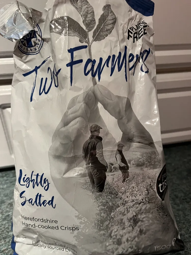 lightly salted  hand cooked crisps