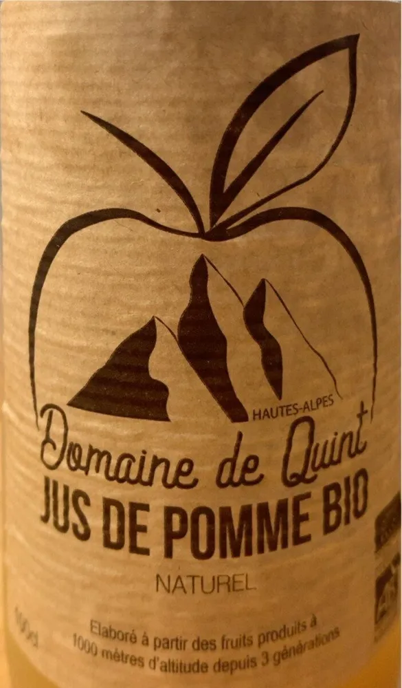 Jus de pomme bio