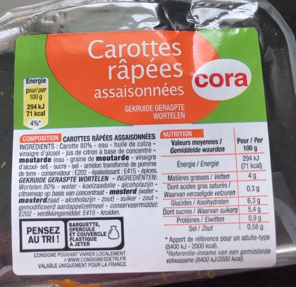 Carottes rapees