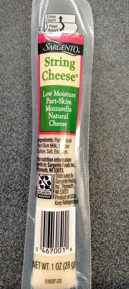 STRING CHEESE LOW MOISTURE PART-SKIM MOZZARELLA CHEESE