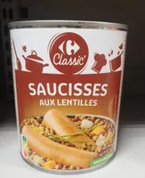 Saucisses aux lentilles