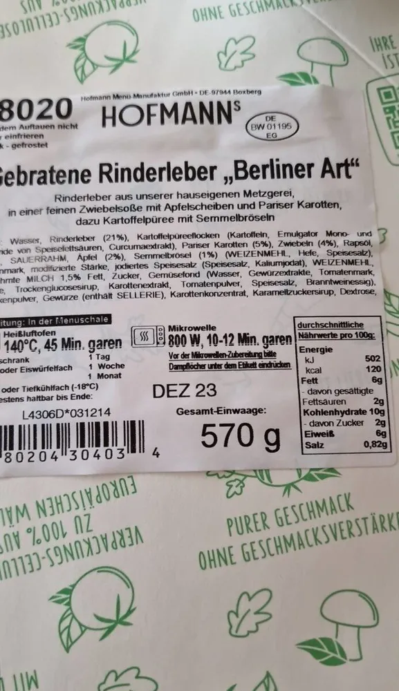 Gebratene Rinder Leber "Berliner Art"