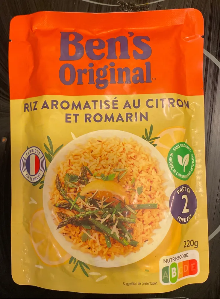 Riz aromatisé au citron et romarin