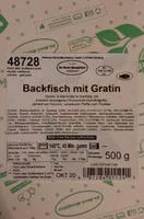 Backfisch mit Gratin