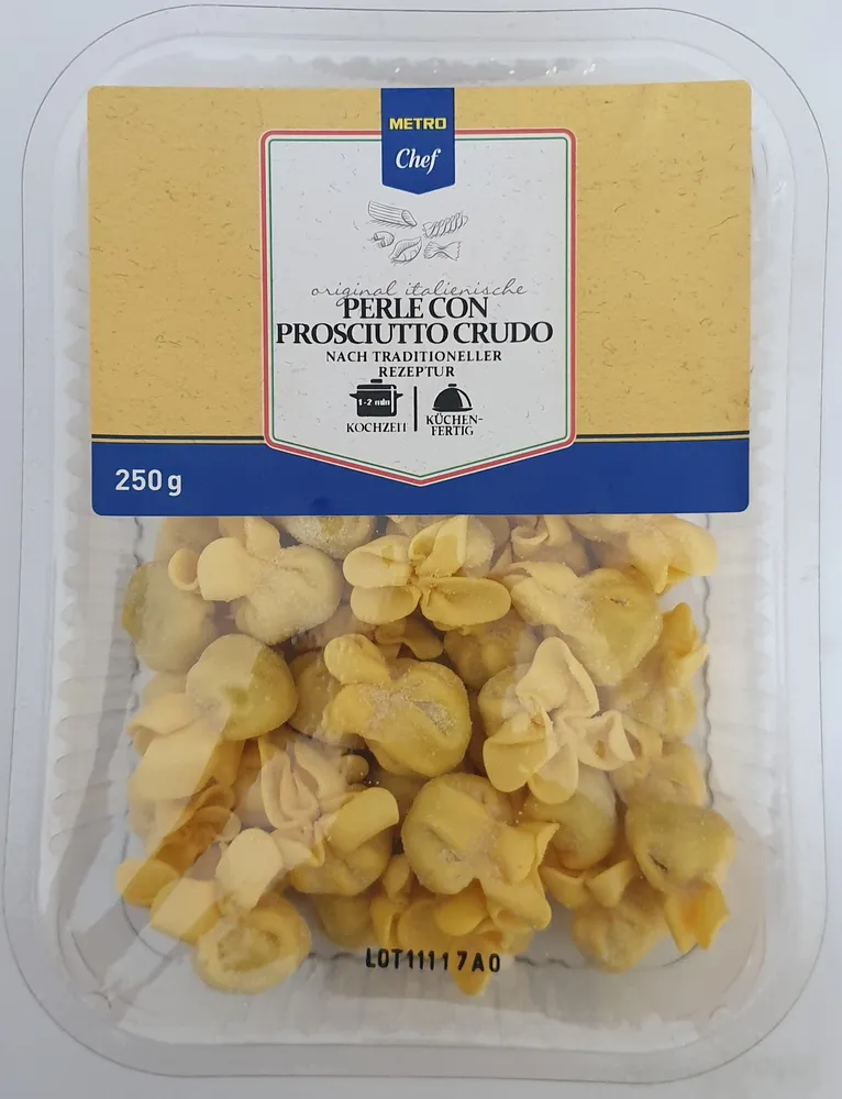 Perle con prociutto crudo
