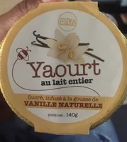 Yaourt au lait entier, sucré, infusé à la gousse de vanille