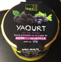 Yaourt au lait entier mûre et myrtille