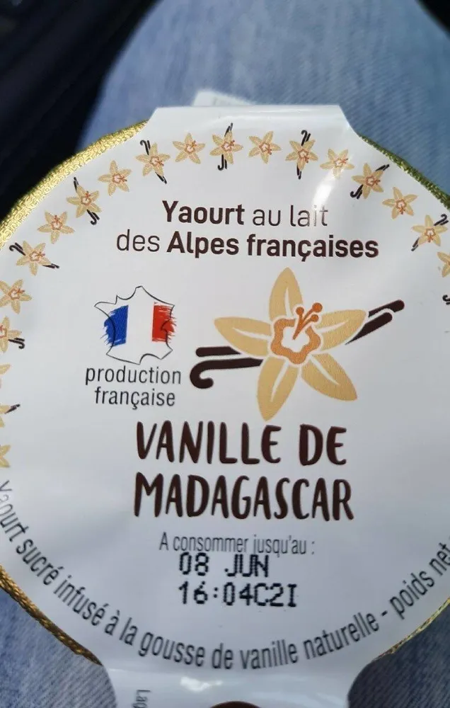 Yaourt vanille de madagascar