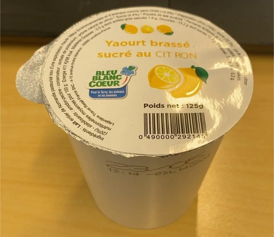 Yaourt brassé au citron