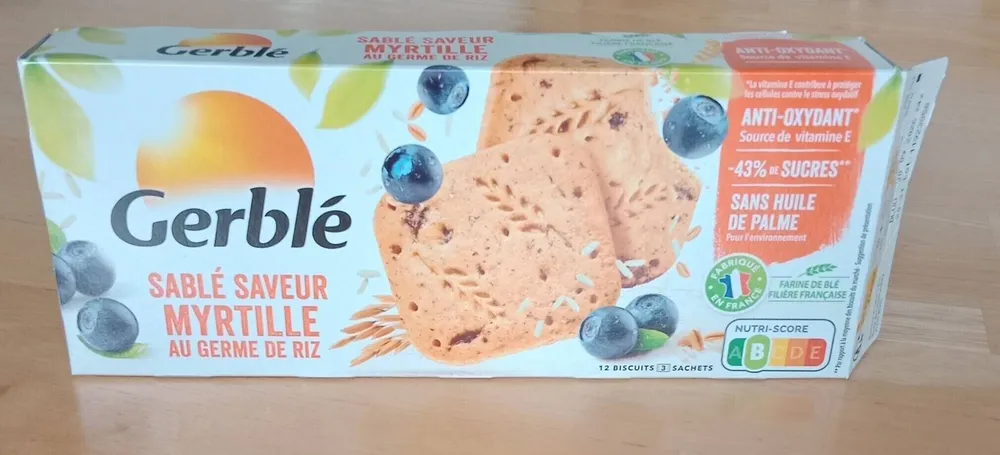 Sablé saveur myrtille au germe de riz