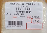 Queso tierno ahumado cuña