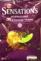 Poppadoms - lime & coriander chutney