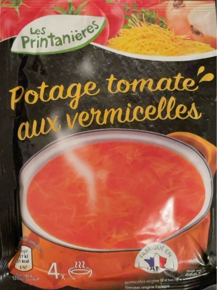 Potage tomate aux vermicelles