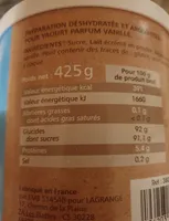 Lagrange aromatisation pour yaourt vanille